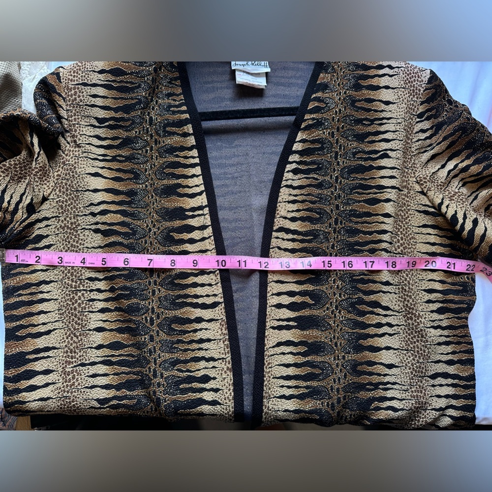 Joseph Ribkoff Brown/Black/Gold Cardigan - Picture 7 of 7